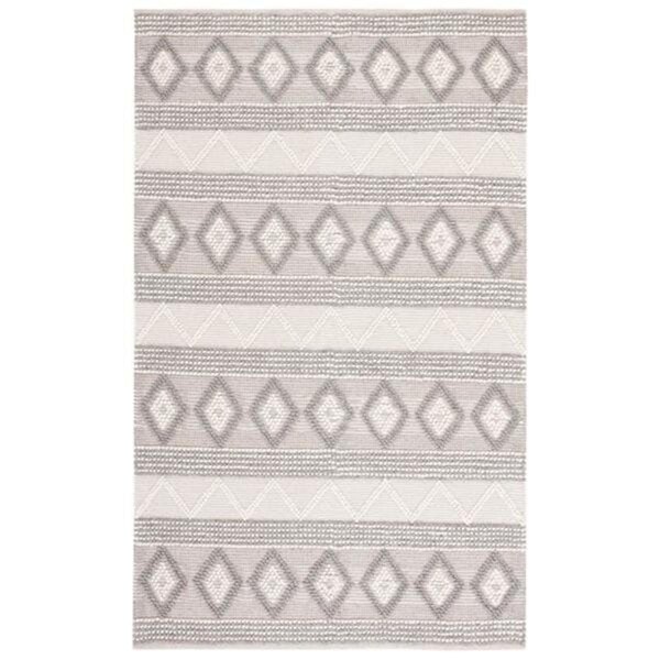 Safavieh 3 x 5 ft. Natura Contemporary & Global Rectangle Hand Woven Rug Ivory & Grey - NAT829F-3