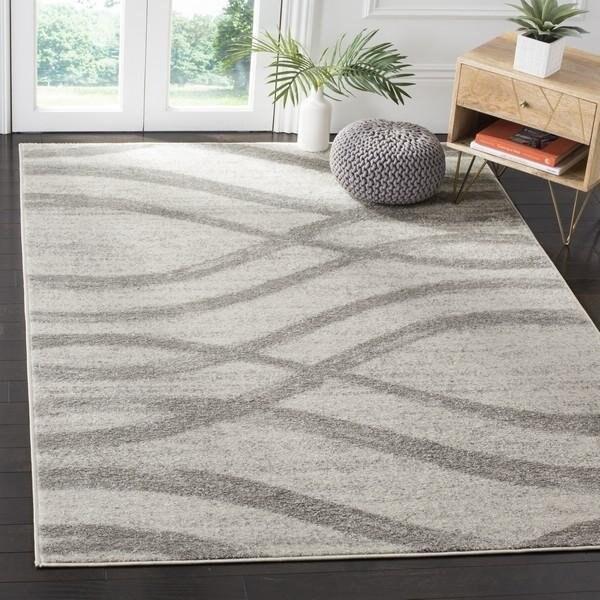Safavieh Adirondack Power Loomed Square Area Rug, Cream and Grey - 6 x 6 ft. - ADR125C-6SQ