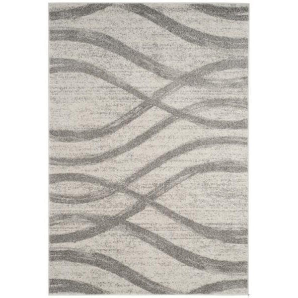 Safavieh Adirondack Power Loomed Square Area Rug, Cream and Grey - 6 x 6 ft. - ADR125C-6SQ
