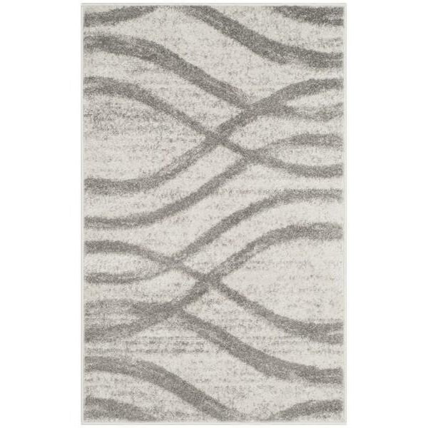 Safavieh Adirondack Power Loomed Square Area Rug, Cream and Grey - 6 x 6 ft. - ADR125C-6SQ