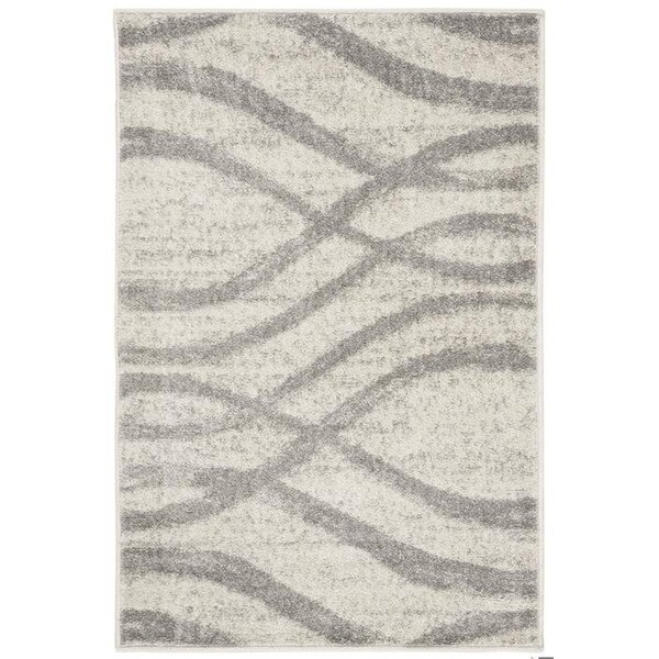 Safavieh Adirondack Power Loomed Square Area Rug, Cream and Grey - 6 x 6 ft. - ADR125C-6SQ