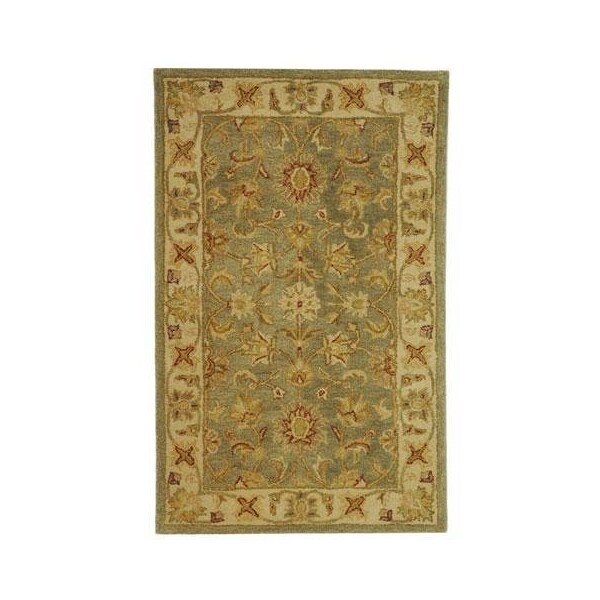 Safavieh 2 x 3 ft. Accent Traditional Antiquity- Green and Gold Hand Tufted Rug - AT313A-2