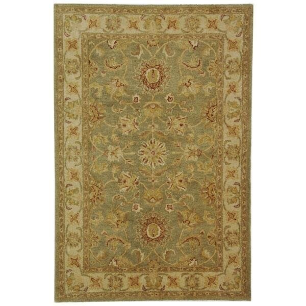 Safavieh 2 x 3 ft. Accent Traditional Antiquity- Green and Gold Hand Tufted Rug - AT313A-2