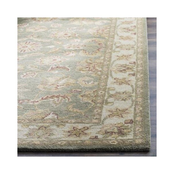 Safavieh 2 x 3 ft. Accent Traditional Antiquity- Green and Gold Hand Tufted Rug - AT313A-2