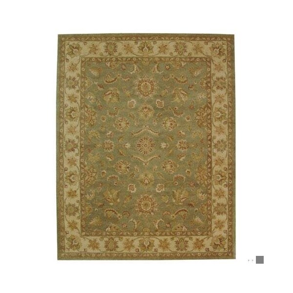 Safavieh 2 x 3 ft. Accent Traditional Antiquity- Green and Gold Hand Tufted Rug - AT313A-2