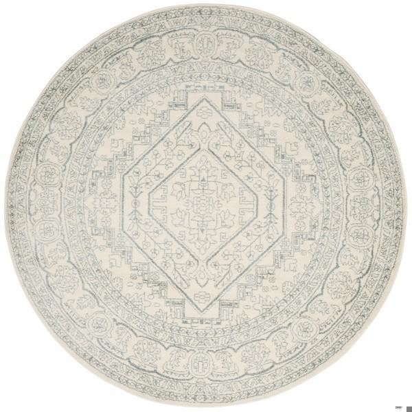Safavieh Adirondack Power Loomed Runner Area Rug, Ivory and Slate - 2 ft.-6 in. x 6 ft. - ADR108S-26