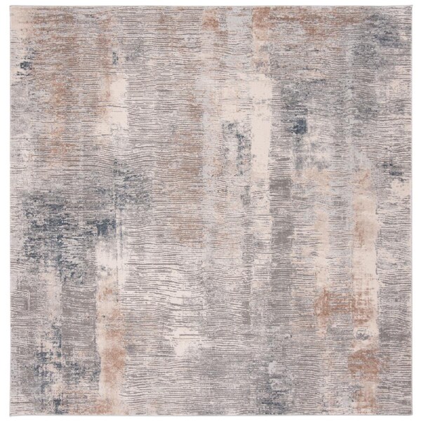 Safavieh 6 ft. 7 in. x 6 ft. 7 in. Invista 400 Power-Loomed Square Rug Cream & Gray - INV431A-7SQ