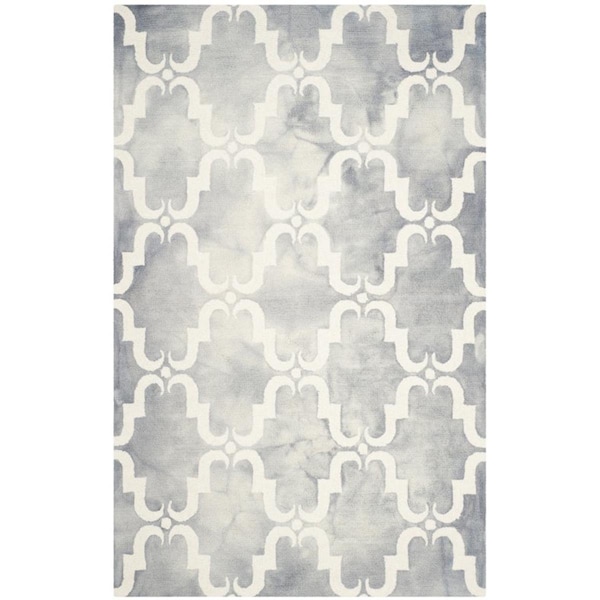Safavieh Dip Dye Hand Tufted Rectangle Rug- Grey - Ivory- 2 x 3 ft. - DDY536C-2