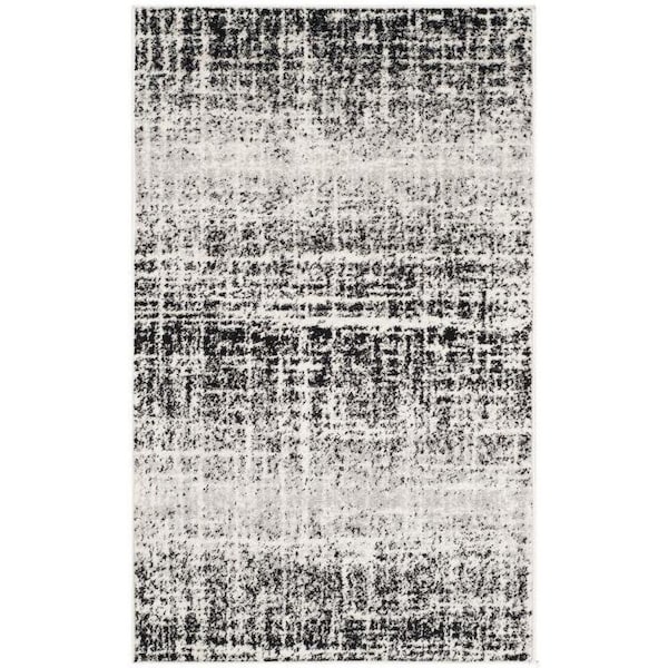Safavieh Adirondack Power Loomed Accent Area RugIvory & Black 2 ft.-6 in. x 4 ft. - ADR116B-24