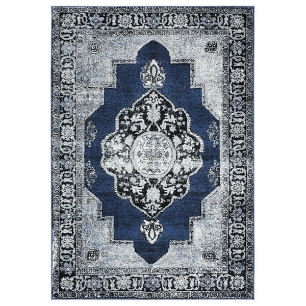 Safavieh 2 ft.-7 in. x 5 ft. Vintage Hamadan Area RugBlue & Grey - VTH219M-3