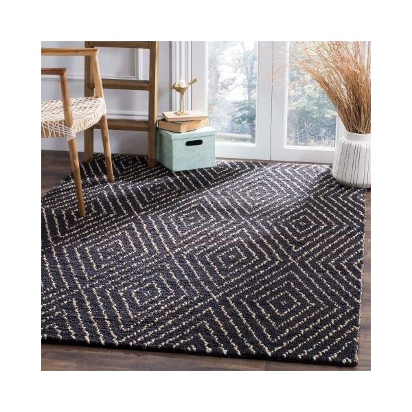 Safavieh Bohemian Hand Woven Small Rectangle RugBlack & Ivory 3 x 5 ft. - BOH702A-3