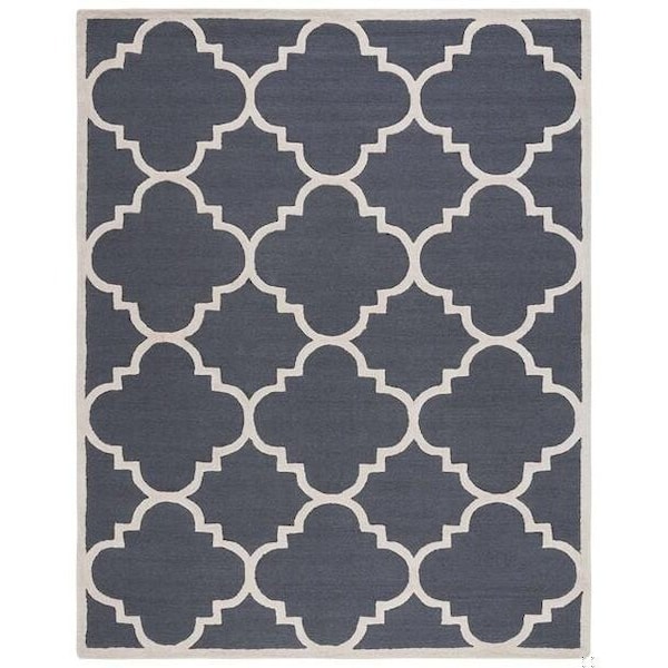 Safavieh 2 x 3 ft. Cambridge Hand Tufted Accent Area RugDark Grey & Ivory - CAM140X-2