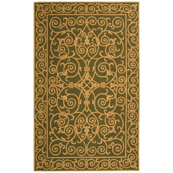 Safavieh 3 ft. x 3 ft. Round- Transitional Chelsea Light Green Hand Hooked Rug - HK11B-3R