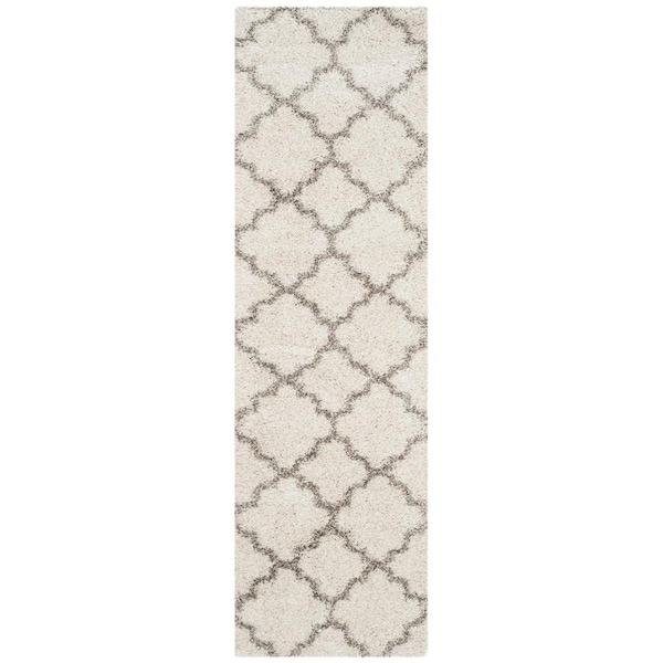 Safavieh Hudson Shag Runner Rug, Ivory and Grey - 2 ft. 3 in. x 6 ft. - SGH282A-26