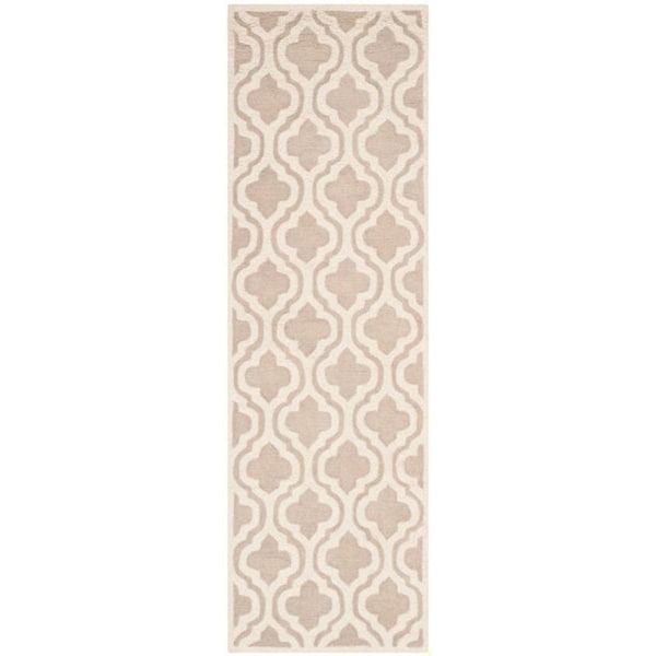 Safavieh Cambridge Hand Tufted Runner RugMocha & Ivory 2 ft.-6 in. x 8 ft. - CAM152B-28