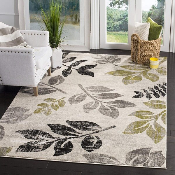 Safavieh Porcello Power Loomed Rectangle Rug Ivory & Green - 7 ft.-11 in. x 11 ft.-2 in. - PRLL3729A-8