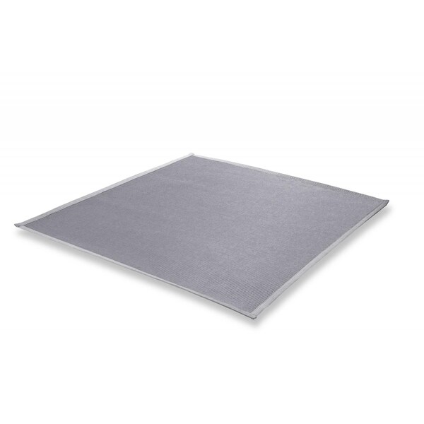 Homeroots 59 x 55 in. Light Gray Sunbrella Indoor Outdoor Small Rug - 372259