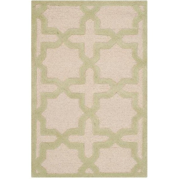 Safavieh Cambridge Hand Tufted Square RugIvory & Light Green 6 x 6 ft. - CAM125N-6SQ