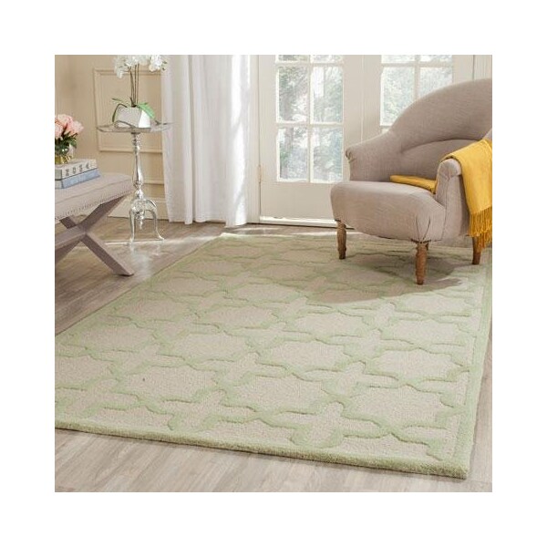 Safavieh Cambridge Hand Tufted Square RugIvory & Light Green 6 x 6 ft. - CAM125N-6SQ