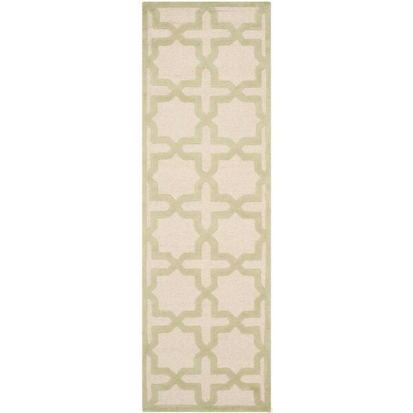 Safavieh Cambridge Hand Tufted Square RugIvory & Light Green 6 x 6 ft. - CAM125N-6SQ