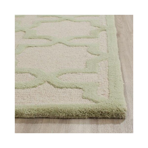Safavieh Cambridge Hand Tufted Square RugIvory & Light Green 6 x 6 ft. - CAM125N-6SQ