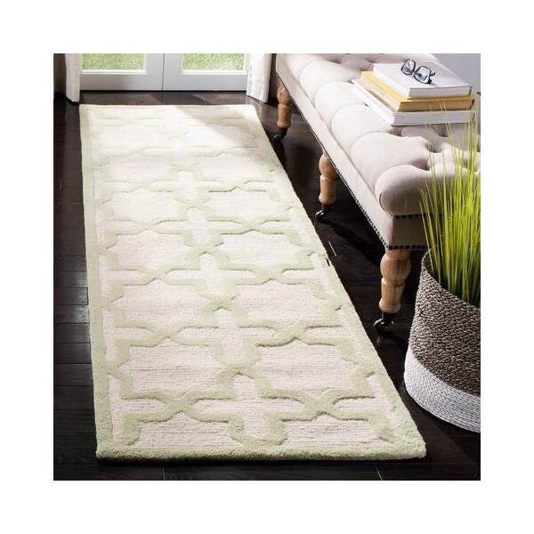 Safavieh Cambridge Hand Tufted Square RugIvory & Light Green 6 x 6 ft. - CAM125N-6SQ