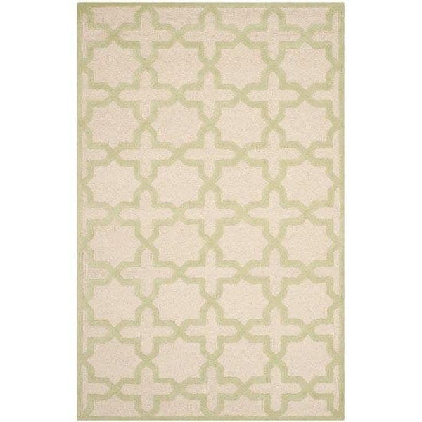 Safavieh Cambridge Hand Tufted Square RugIvory & Light Green 6 x 6 ft. - CAM125N-6SQ