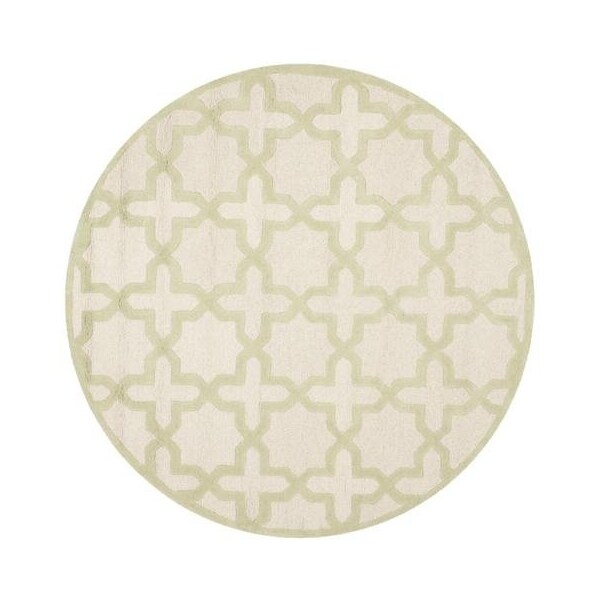 Safavieh Cambridge Hand Tufted Square RugIvory & Light Green 6 x 6 ft. - CAM125N-6SQ