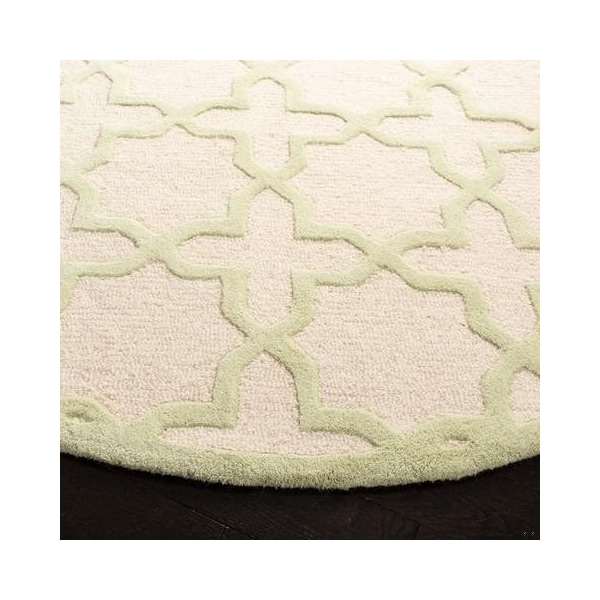 Safavieh Cambridge Hand Tufted Square RugIvory & Light Green 6 x 6 ft. - CAM125N-6SQ