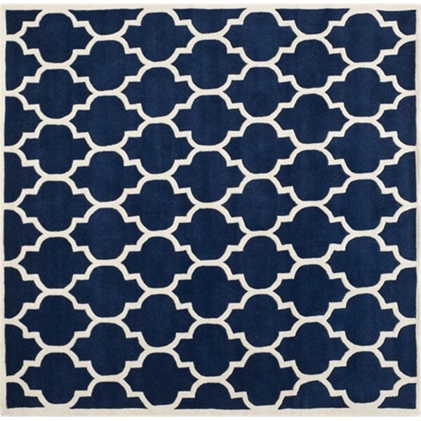 Safavieh 2 Ft. x 3 Ft. Accent- Contemporary Chatham Dark Blue And Ivory Hand Tufted Rug - CHT734C-2