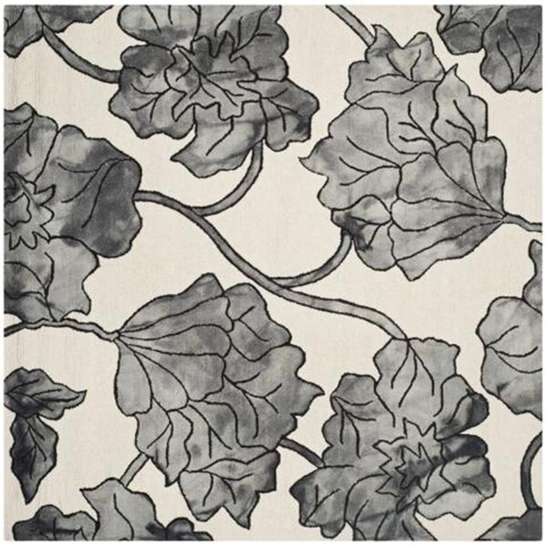 Safavieh 7 x 7 ft. Square Dip Dye Hand Tufted RugIvory & Light Grey - DDY683C-7SQ