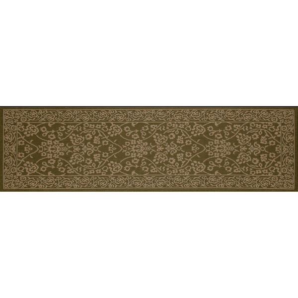 Standalone 3 x 9 ft. Plymouth Collection Cosmic Flat Woven Indoor & Outdoor Area Rug Runner, Green - ST2590124