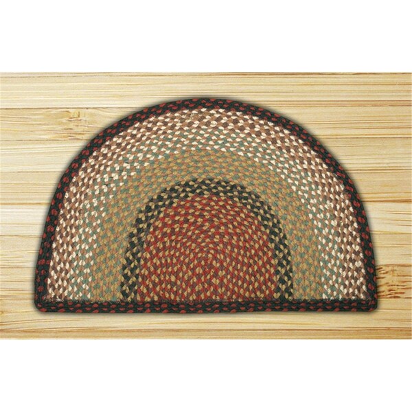 Palacedesigns Capitol Importing Burgundy-Mustard - 18 in. x 29 in. Small Rug Slice - PA22144