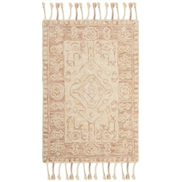 Safavieh Aspen Hand Tufted Medium Rectangle RugIvory & Blush 5 x 8 ft. - APN225A-5