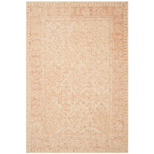 Safavieh Aspen Hand Tufted Medium Rectangle RugIvory & Blush 5 x 8 ft. - APN225A-5