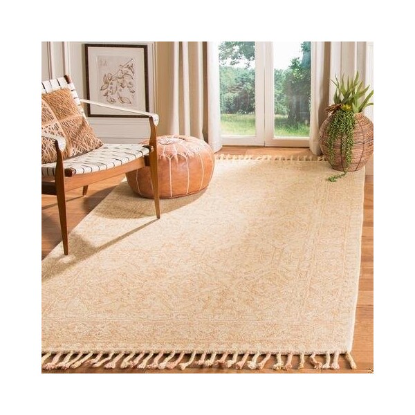 Safavieh Aspen Hand Tufted Medium Rectangle RugIvory & Blush 5 x 8 ft. - APN225A-5
