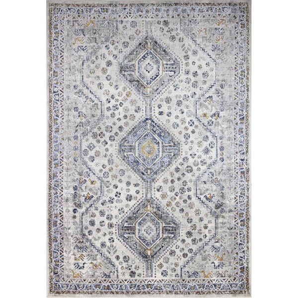 Bashian 2 ft. 6 in. x 8 ft. Sevilla Collection Polypropylene & Polyester Power Loom Area Rug Ivory - S234-IV-2.6X8-SV2002