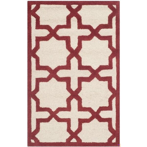 Safavieh Cambridge Hand Tufted Rectangle RugIvory & Rust 4 x 6 ft. - CAM125I-4