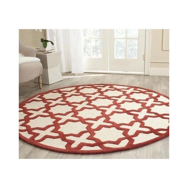 Safavieh Cambridge Hand Tufted Rectangle RugIvory & Rust 4 x 6 ft. - CAM125I-4