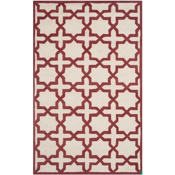 Safavieh Cambridge Hand Tufted Rectangle RugIvory & Rust 4 x 6 ft. - CAM125I-4