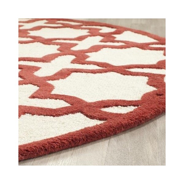 Safavieh Cambridge Hand Tufted Rectangle RugIvory & Rust 4 x 6 ft. - CAM125I-4