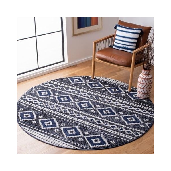 Safavieh Rectangular Adirondack Global Area RugDark Grey & Ivory 9 x 12 ft. - ADR277H-9