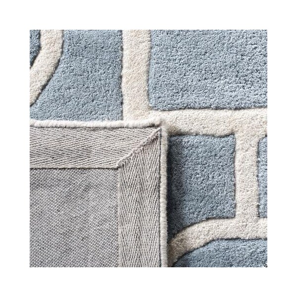 Safavieh 2 Ft. x 3 Ft. Rectangle- Contemporary Chatham Blue And Ivory Hand Tufted Rug - CHT737B-2