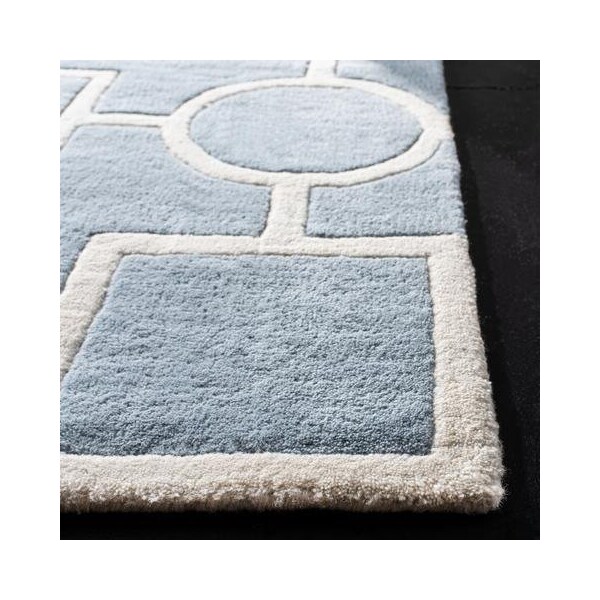 Safavieh 2 Ft. x 3 Ft. Rectangle- Contemporary Chatham Blue And Ivory Hand Tufted Rug - CHT737B-2