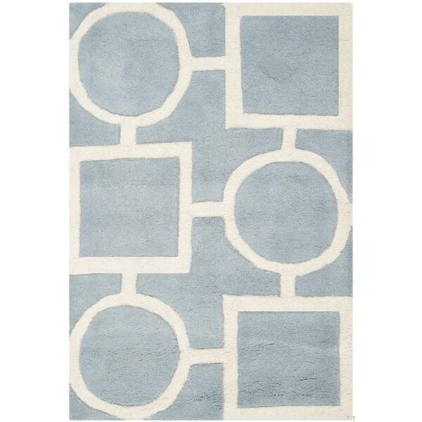 Safavieh 2 Ft. x 3 Ft. Rectangle- Contemporary Chatham Blue And Ivory Hand Tufted Rug - CHT737B-2