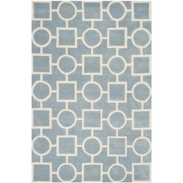 Safavieh 2 Ft. x 3 Ft. Rectangle- Contemporary Chatham Blue And Ivory Hand Tufted Rug - CHT737B-2