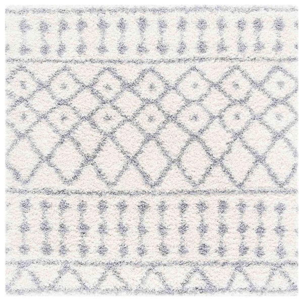 Safavieh Venus Rectangle Shag RugIvory & Grey 2 ft.7 in. x 5 ft. - VNS685A-3
