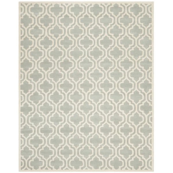 Safavieh Chatham Hand Tufted Small Rectangle Rug- Grey - Ivory- 3 x 5 ft. - CHT727E-3