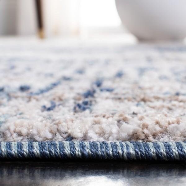Safavieh 4 x 6 ft. Aston 700 Rectanglar Modern Contemporary Rug Grey & Navy - ASN712F-4