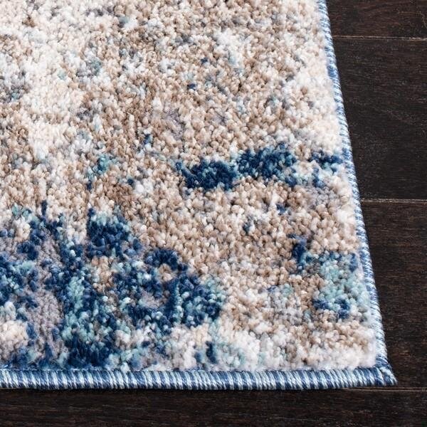 Safavieh 4 x 6 ft. Aston 700 Rectanglar Modern Contemporary Rug Grey & Navy - ASN712F-4